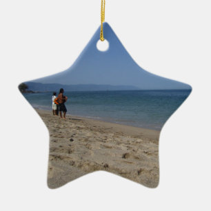 Skimmers Waiting for a Wave Ceramic Tree Decoration