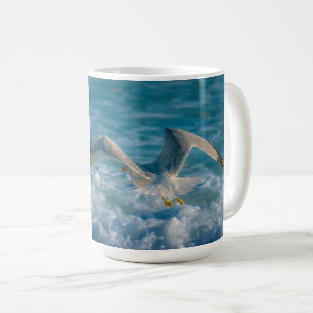 Skimming the Waves 11 oz or 15 oz mug (Front Right)