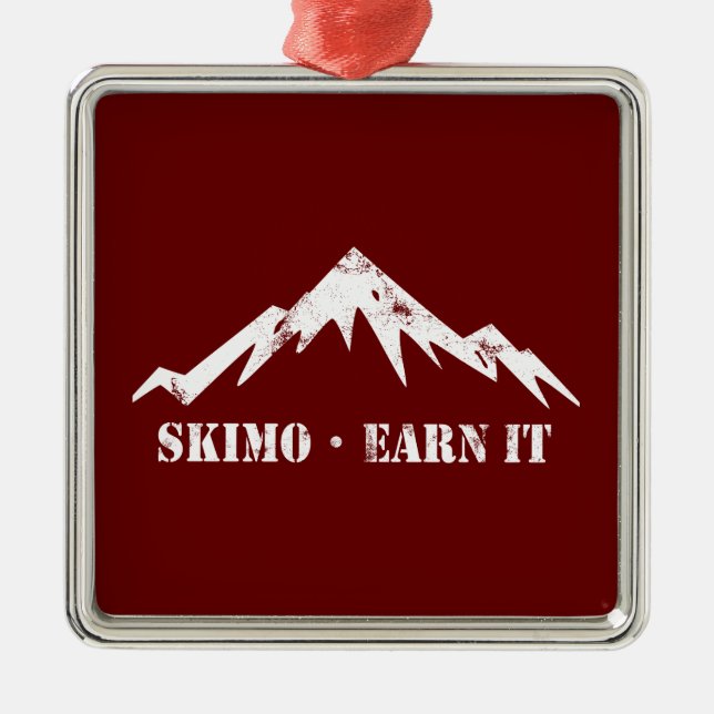 Skimo, Earn It Metal Tree Decoration (Front)