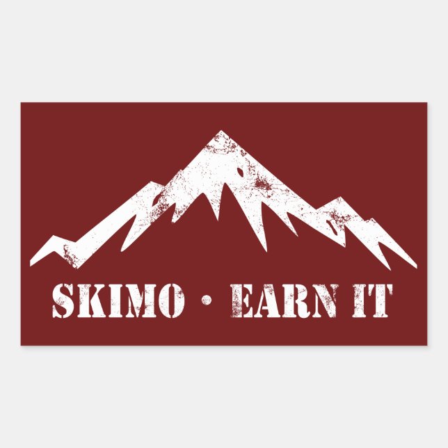 Skimo, Earn It Rectangular Sticker (Front)