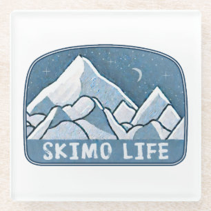 Skimo Life Glass Coaster