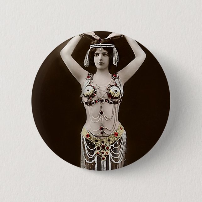 Skimpy Egyptian Costume 6 Cm Round Badge (Front)