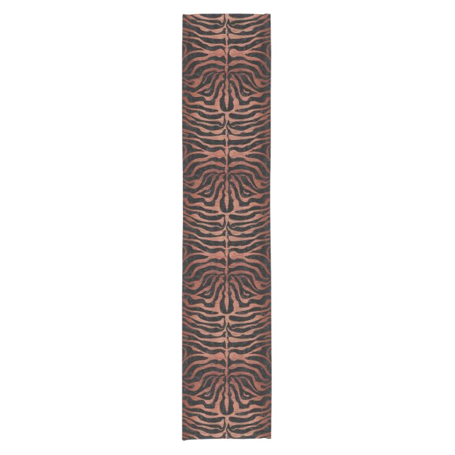 SKIN2 BLACK MARBLE & COPPER BRUSHED METAL SHORT TABLE RUNNER (Front)