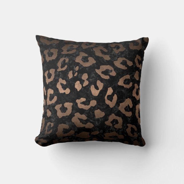 SKIN5 BLACK MARBLE & BRONZE METAL (R) CUSHION (Front)