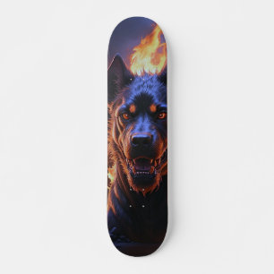 Skin Black Infernal Dog Skateboard