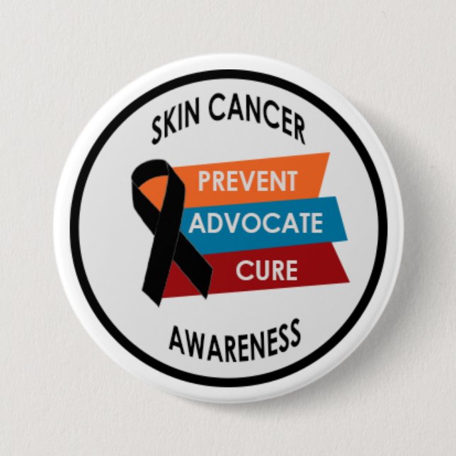 Skin Cancer Awareness 3" Large Badge (Front)
