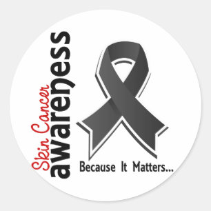 Skin Cancer Awareness 5 Classic Round Sticker