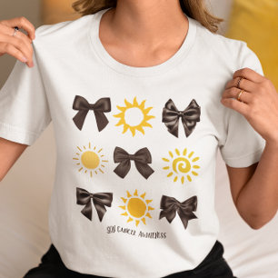 Skin Cancer Awareness black ribbon support gift T-Shirt