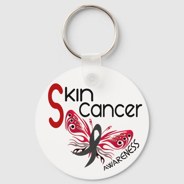 Skin Cancer BUTTERFLY 3.1 Key Ring (Front)
