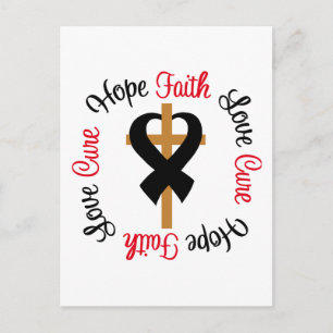 Skin Cancer Faith Hope Love Cross Postcard