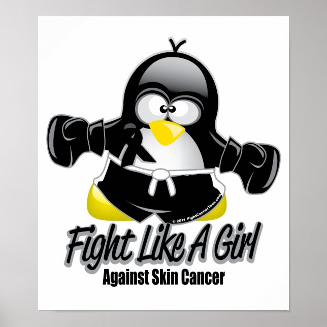 Skin Cancer Fighting Penguin Poster (Front)