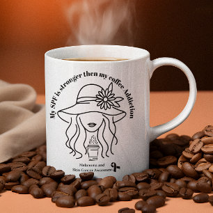 Skin Cancer Melanoma Awareness Grey Ribbon gift Coffee Mug