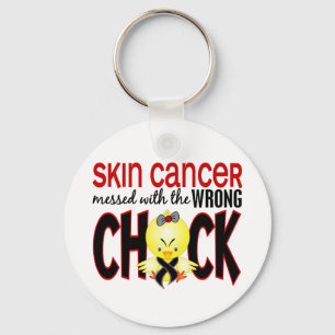 Skin Cancer Messed With The Wrong Chick Key Ring