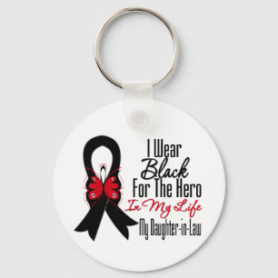 Skin Cancer Ribbon Hero My Daughter-in-Law Key Ring