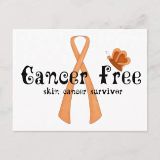 Skin Cancer Survivor D8 :: Cancer Free Butterfly Postcard