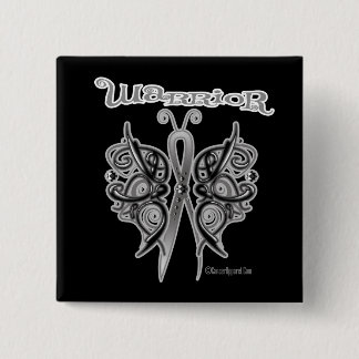 Skin Cancer Warrior Celtic Butterfly 15 Cm Square Badge
