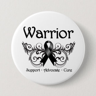 Skin Cancer Warrior Scroll 7.5 Cm Round Badge