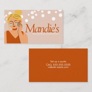 Skin Care Aesthetician Business Salon  Business Card