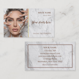 Skin care Beauty Facial treatments Salon Business Card