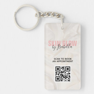 Skin Care Beauty QR Code Scan to Book Appointment Key Ring