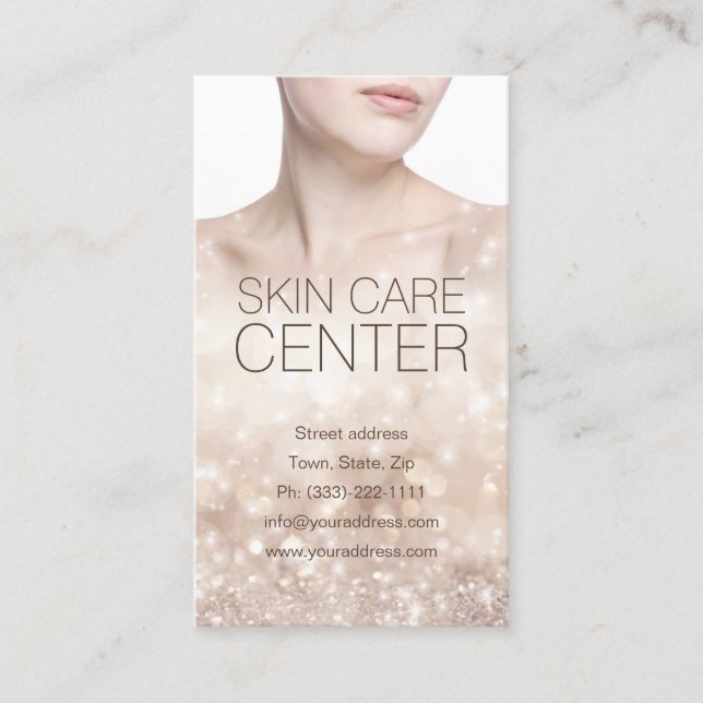 Skin Care Centre Dermatologist Shimmering Card (Front)