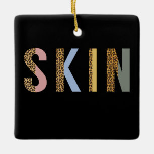 Skin Care Skincare lover Retro Skin Love Ceramic Ornament