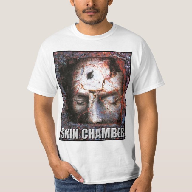 Skin Chamber "Trial" (White Shirt) T-Shirt (Front)