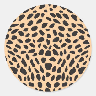 Skin cheetah decor classic round sticker