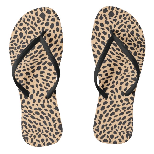 Skin cheetah decor flip flops (Footbed)