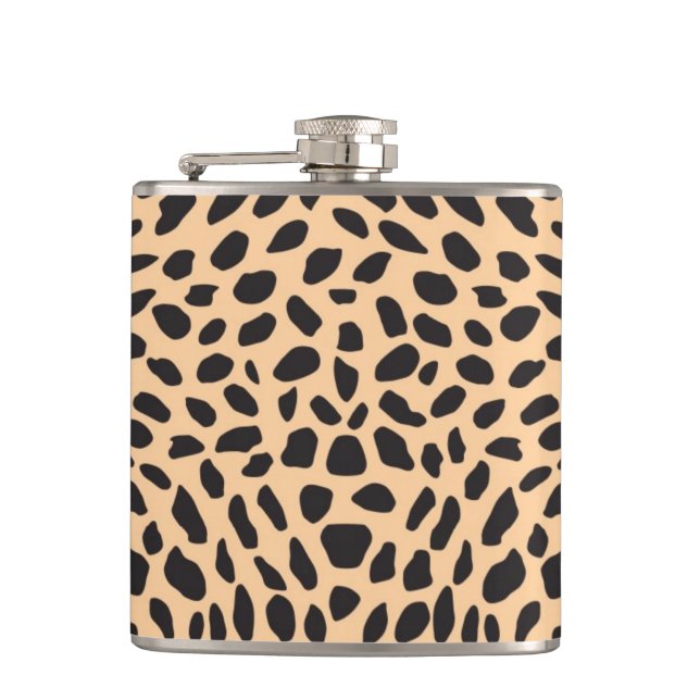 Skin cheetah decor hip flask (Front)