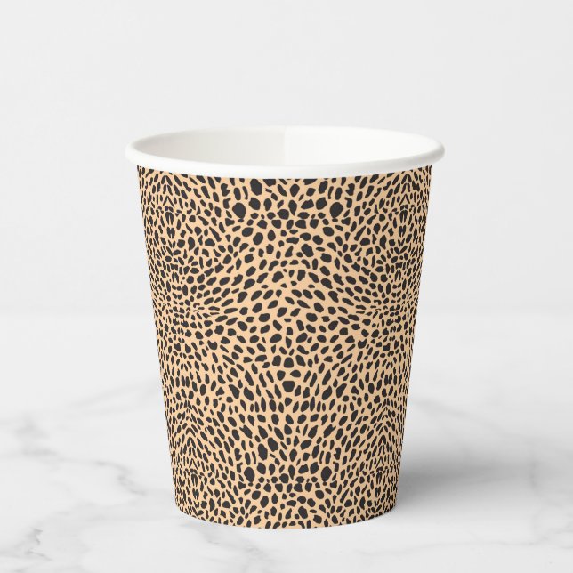 Skin cheetah decor paper cups (Left)