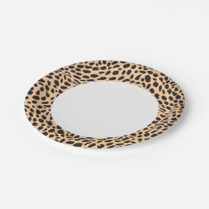 Skin cheetah decor paper plate