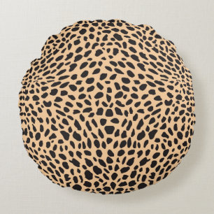 Skin cheetah decor round cushion