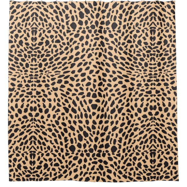 Skin cheetah decor shower curtain (Front)
