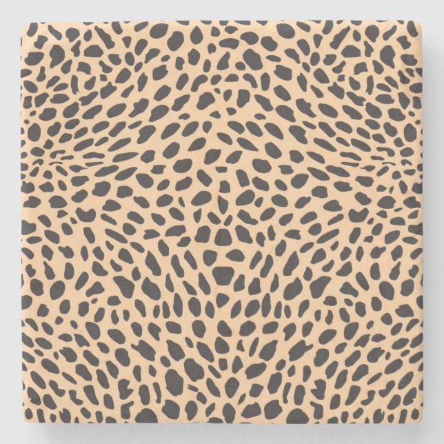 Skin cheetah decor stone coaster (Front)