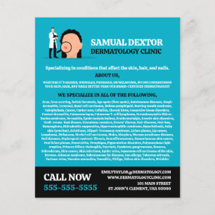 Skin Condition, Dermatologist, Dermatology Clinic Flyer
