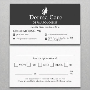 Skin Doctor Dermatologist Office Appointment Business Card