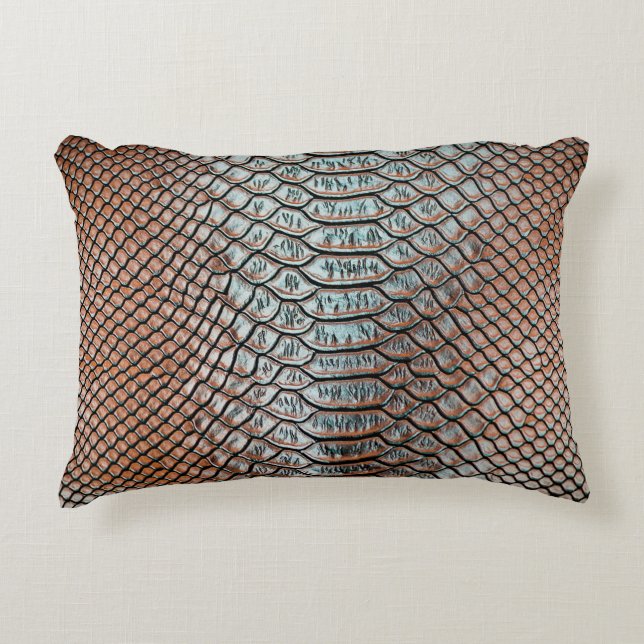 skin leather texture backgroundtexture,crocodile,l decorative cushion (Front)