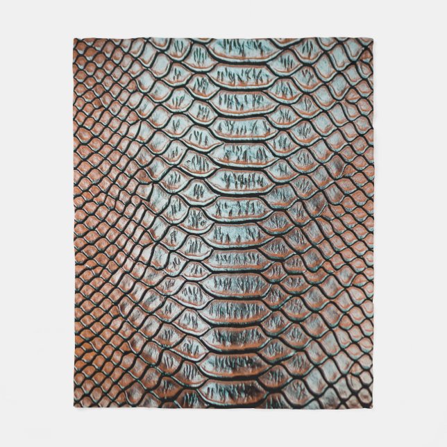 skin leather texture backgroundtexture,crocodile,l fleece blanket (Front)