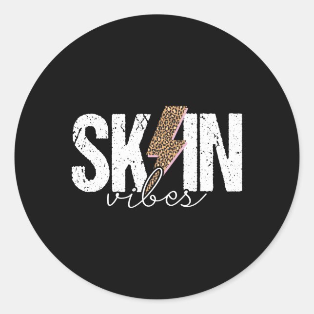 Skin S Skincare Aesthetician Skin Care Classic Round Sticker (Front)