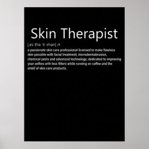Skin Therapist Definition Skincare lover Poster