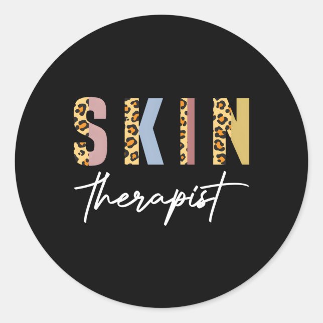 Skin Therapist Skincare Skin Aesthetician Classic Round Sticker (Front)