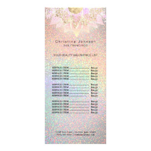 skincare aesthetician pink lotus price list rack card