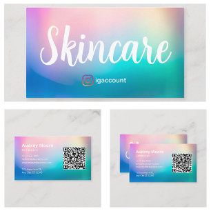 Skincare Aesthetician QR Code Business Card