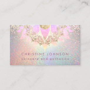 • skincare and aesthetics pink decor business card