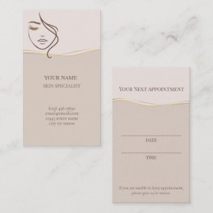 Skincare & Beauty Appointment Card