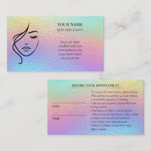 Skincare & Beauty Before care Appointment Card