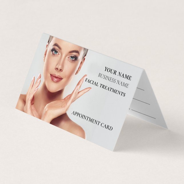 Skincare & Beauty Salon Appointment  Business Card (Front)