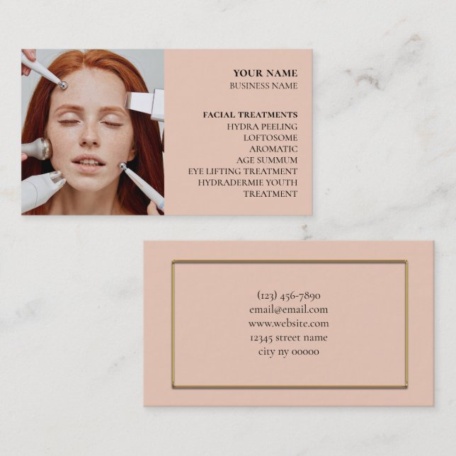 Skincare & Beauty Salon Business Card (Front/Back)