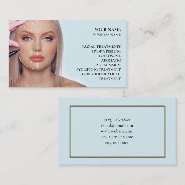 Skincare & Beauty Salon Business Card (Front/Back)